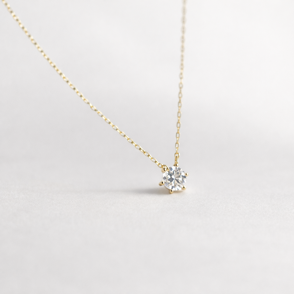 18K Gold-Plated Sterling Silver Zircon Necklace